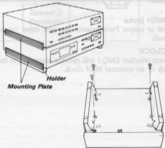 YAMAHA EMQ1 - Installing the Holders and Mounting Plates - 1