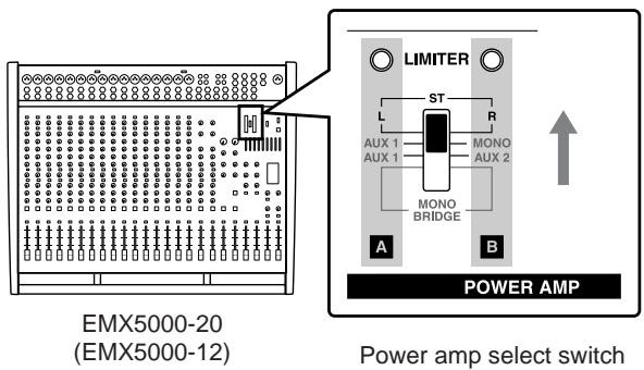 YAMAHA EMX5000 - Setting the power amplifier mode - 1