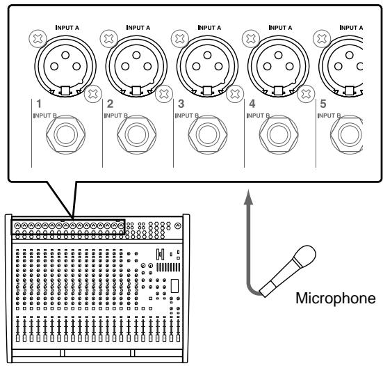 YAMAHA EMX5000 - Connecting a microphone - 1