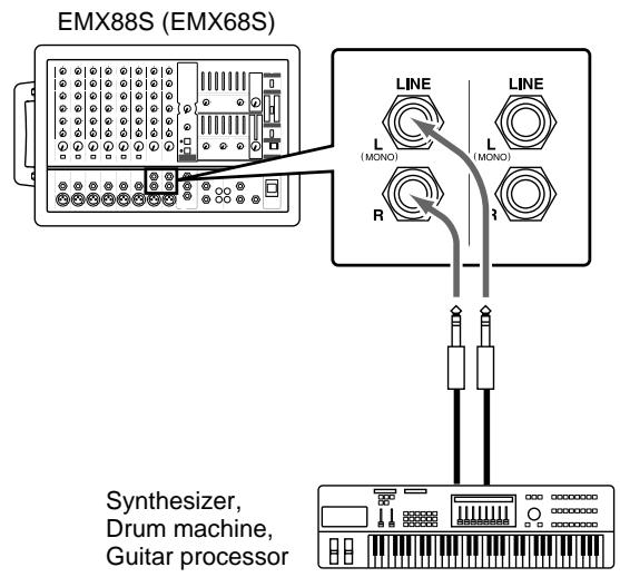 YAMAHA EMX88S - Connecting an electronic musical instrument - 1