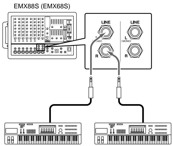 YAMAHA EMX88S - Connecting an electronic musical instrument - 2