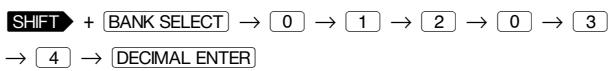 YAMAHA CBX-K1 - Setting a Specific Value for a Function (MSB, LSB) - 1