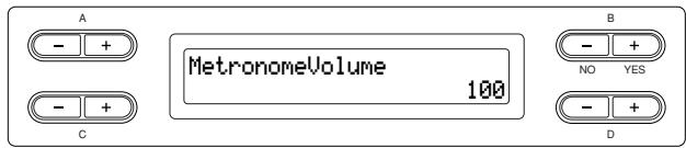 YAMAHA CLP-295GP - Setting the metronome volume level [MetronomeVolume] - 1