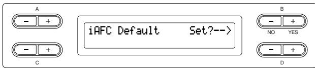 YAMAHA CLP-295GP - Restoring the default calibration setting [iAFC Default] - 1