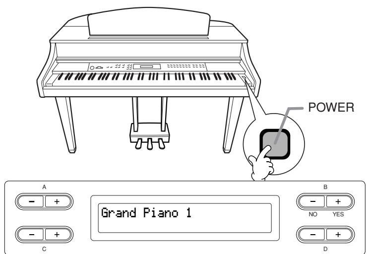 YAMAHA CLP-295GP - Turn on the power to the Clavinova. - 1