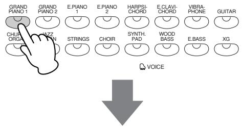 YAMAHA CLP-295GP - Press the button corresponding to the function you want to use. - 1