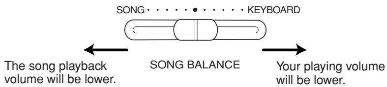 YAMAHA CLP-295GP - Move the [SONG BALANCE] slider to the left or right to make adjustments. - 1