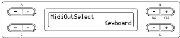YAMAHA CLP-295GP - Selecting performance from the keyboard or song data for MIDI transmission [MidiOutSelect] - 1
