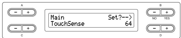 YAMAHA CLP-295GP - Setting the touch sensitivity [TouchSense]* - 1