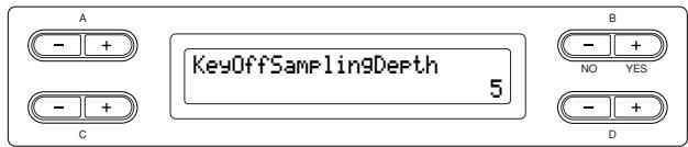 YAMAHA CLP-295GP - Specifying the volume of the key-off sound [KeyOffSamplingDepth] - 1