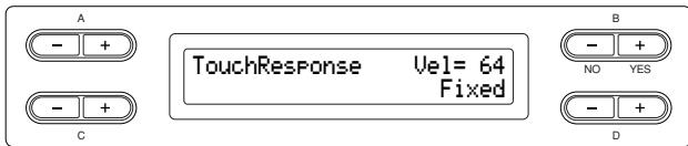 YAMAHA CLP-295GP - Selecting a touch response [TouchResponse] - 1