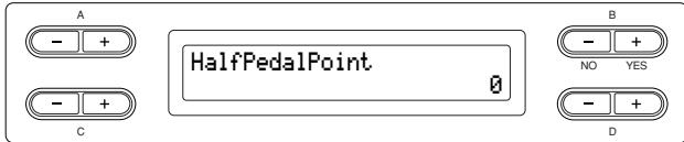 YAMAHA CLP-295GP - Setting the point at which the damper pedal starts to affect the sound [HalfPedalPoint] - 1