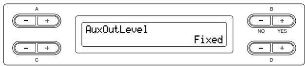 YAMAHA CLP-295GP - Selecting the AUX OUT level [AuxOutLevel] - 1
