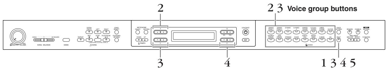 YAMAHA CLP-295GP - Splitting the keyboard range and playing two different voices (Split mode) - 1