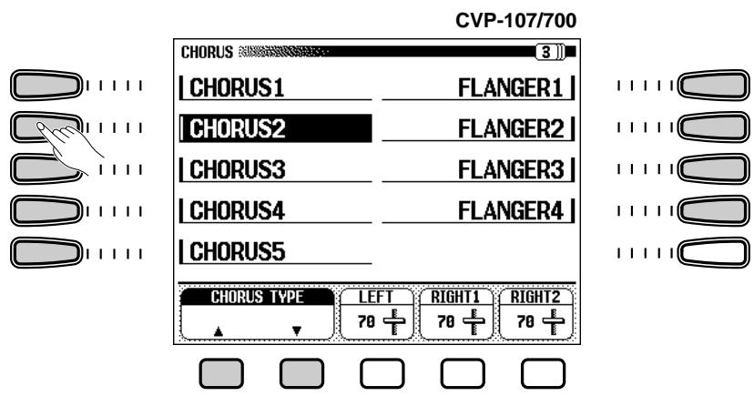 YAMAHA CVP-109-107-105-700 - Changing the Chorus Type - 1