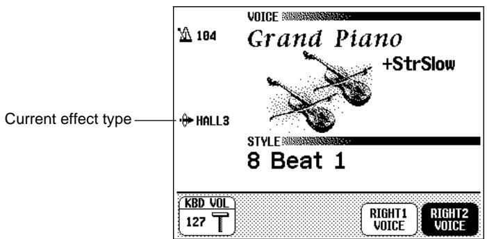 YAMAHA CVP-109-107-105-700 - Press the [EFFECT] button. - 6