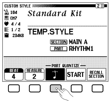 YAMAHA CVP-109-107-105-700 - Quantize the recorded part, if necessary. - 2
