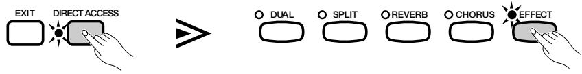 YAMAHA CVP-109-107-105-700 - Displaying the Effect Settings - 1