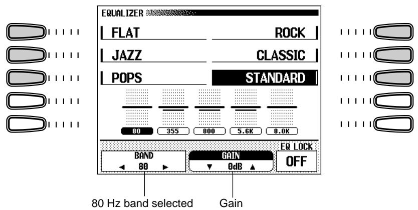 YAMAHA CVP-109-107-105-700 - Select the type of equalization. - 1