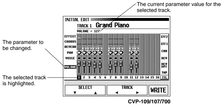 YAMAHA CVP-109-107-105-700 - Select the parameters to be changed. - 1