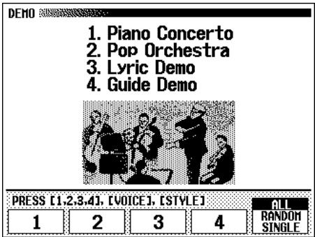 YAMAHA CVP-109-107-105-700 - Call up the Demo Play mode. - 2