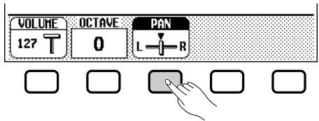 YAMAHA CVP-109-107-105-700 - Press the PAN button. - 1