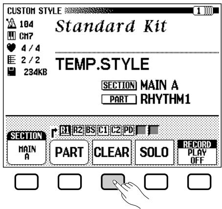 YAMAHA CVP-109-107-105-700 - Record the selected part. - 1