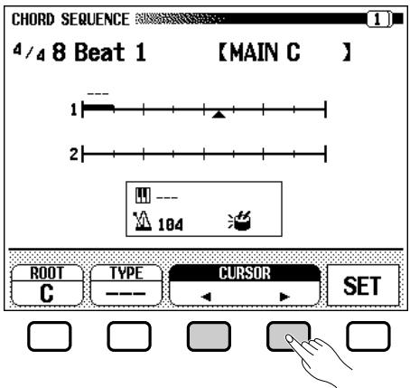 YAMAHA CVP-109-107-105-700 - Move the cursor to the entry point. - 1