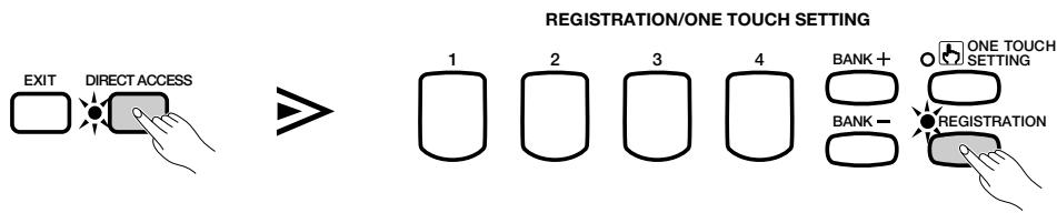 YAMAHA CVP-109-107-105-700 - Open the REGISTRATION [FREEZE] display. - 1