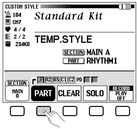 YAMAHA CVP-109-107-105-700 - Select the part you want to record. - 1