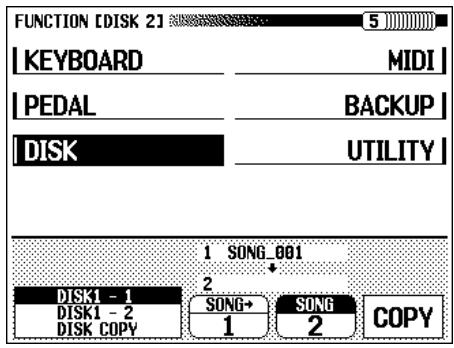 YAMAHA CVP-109-107-105-700 - Select the destination song number. - 1