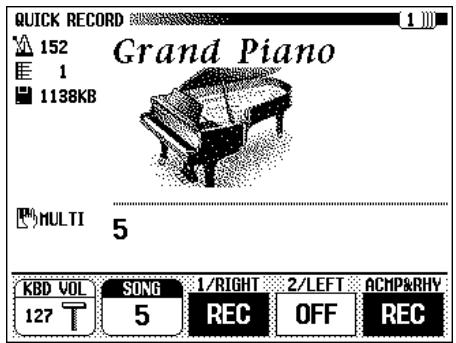 YAMAHA CVP-109-107-105-700 - Select the part to be recorded. - 1