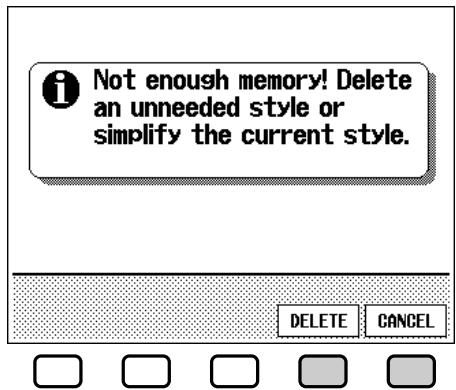 YAMAHA CVP-109-107-105-700 - ■ Insufficient Memory To Store - 1