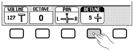 YAMAHA CVP-109-107-105-700 - Press the DETUNE button. - 1