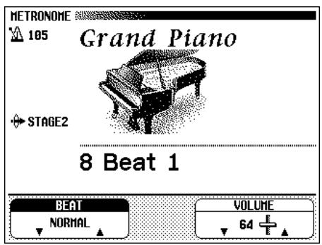 YAMAHA CVP-109-107-105-700 - Displaying the Metronome Settings - 2