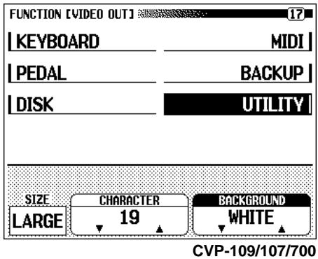 YAMAHA CVP-109-107-105-700 - FUNCTION [VIDEO OUT] Display — page 17 (CVP-109/107/700) - 1