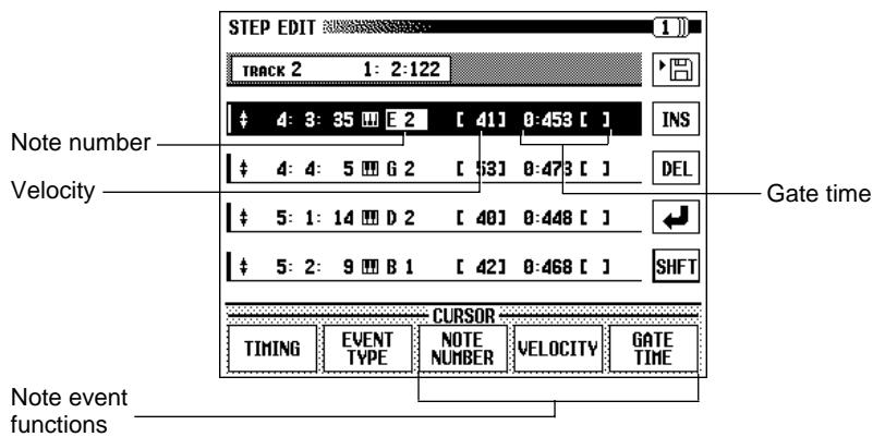 YAMAHA CVP-109-107-105-700 - ■ Editing a Note - 1