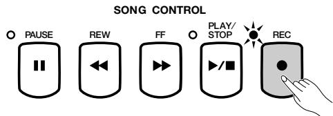 YAMAHA CVP-109-107-105-700 - Select the Song Record mode. - 1