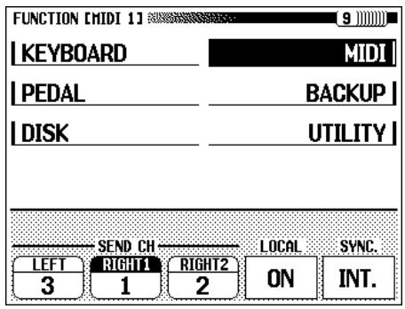 YAMAHA CVP-109-107-105-700 - ■ Send Channel (Keyboard) - 1