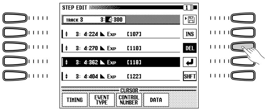YAMAHA CVP-109-107-105-700 - Delete the selected event. - 1