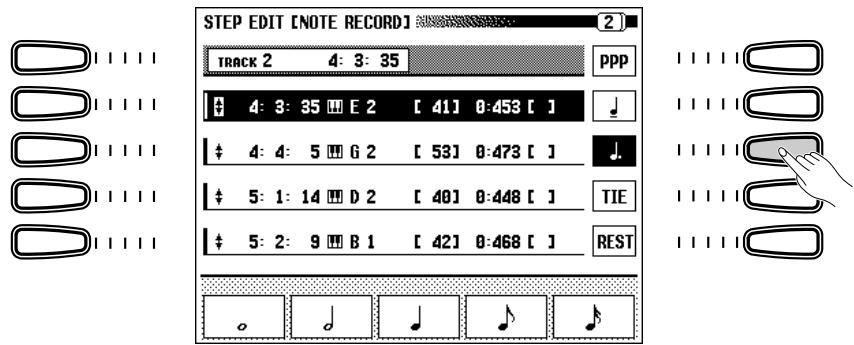 YAMAHA CVP-109-107-105-700 - Select a note type. - 1