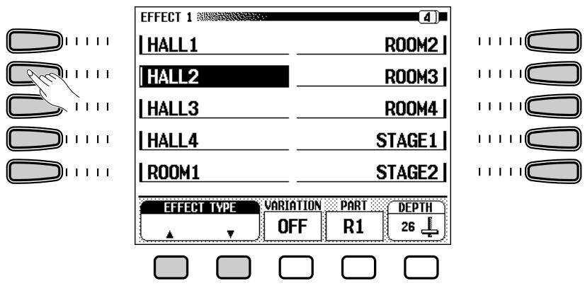 YAMAHA CVP-109-107-105-700 - Changing the Effect Type - 1