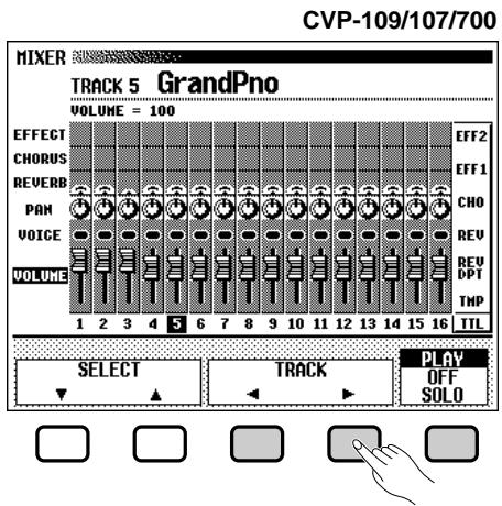 YAMAHA CVP-109-107-105-700 - Select the track to be changed. - 1