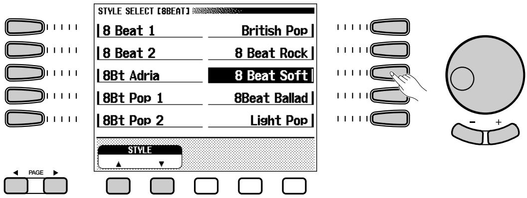 YAMAHA CVP-109-107-105-700 - Select a style. - 1