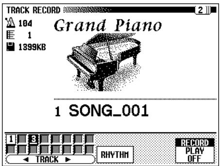 YAMAHA CVP-109-107-105-700 - Select the TRACK RECORD page - 1