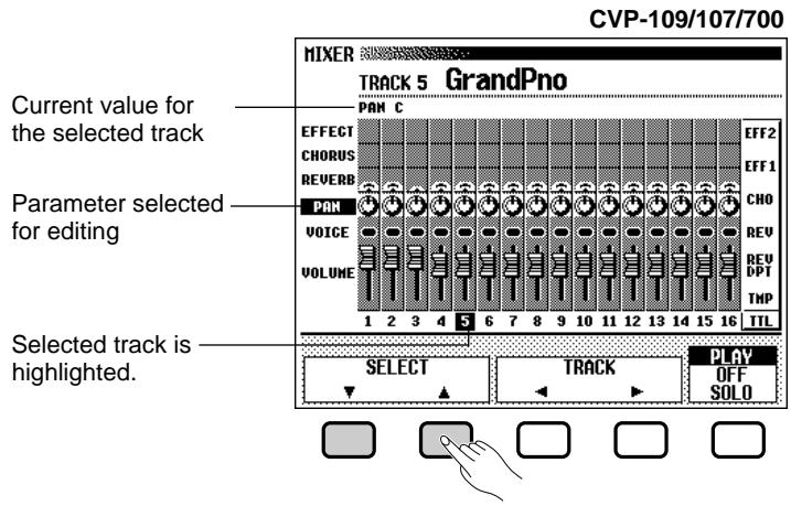 YAMAHA CVP-109-107-105-700 - Select the parameter to be edited. - 1
