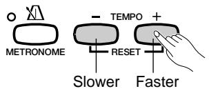 YAMAHA CVP-109-107-105-700 - Adjusting the Tempo - 1