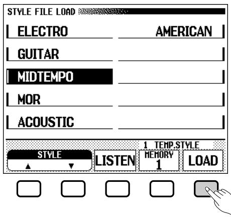 YAMAHA CVP-109-107-105-700 - Select a memory number and load the style. - 1