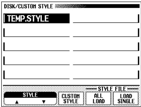 YAMAHA CVP-109-107-105-700 - Select the DISK/CUSTOM style group. - 2