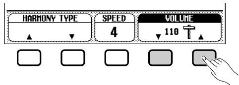 YAMAHA CVP-109-107-105-700 - Select the VOLUME function. - 1